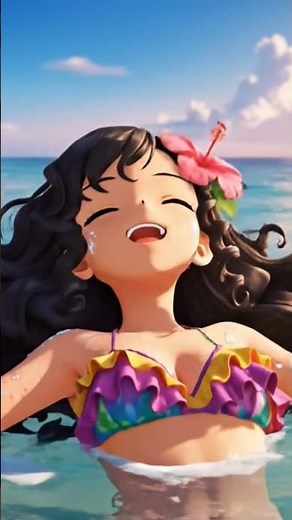 This hot and sexy anime girl bathing in the beach- in front of everyone - naked anime girl #waifus