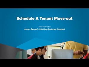 Schedule A Tenant Move-out - SiteLink Training Video