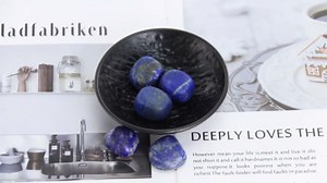 Lapis Lazuli Crystals Stone, Polished Stones & Rocks, Natural Healing Crystals for Chakra Balancing, Meditation, Spiritual Decor, Tumbled Stones for Energy, Reiki, Gifts (0.5LB)
