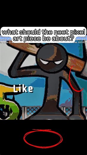 I made Anger of Stick 5 pixel art in Minecraft.