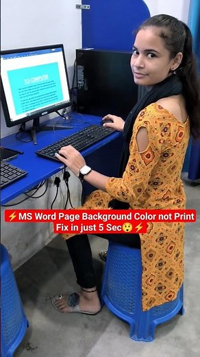 MS Word Page Background Color Print in just 5 sec🔥😲 #msword #excel #computer #viral