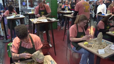 Scrapple sculpture contest winner prevailed in Eagles country by putting the pig into pigskin