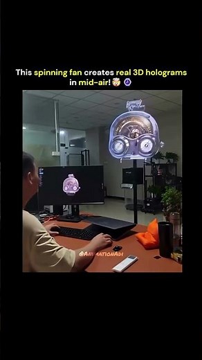 This Fan Hologram Creates Realistic 3D Visuals That Float in Mid-Air!🤯