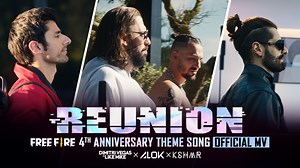 There's a party, and they're invited. 🎉✨ Dimitri Vegas, Like Mike, Alok and KSHMR all got together to celebrate Free Fire's 4th Anniversary! Check out the full music video for "Reunion" now! ------------- Globally renowned DJs Dimitri Vegas & Like Mike, Alok, and KSHMR have come together for Free Fire’s 4th anniversary theme song, ‘Reunion’. Come watch the full MV and listen to the song now! Watch how all four DJs receive their invites (delivered by Free Fire’s very own pet Falcon!) and dress u