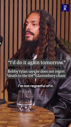 Bobby Vylan, frontman of the group Bob Vylan, recently appeared on Louis Theroux's podcast where he said he did not regret his "death to the IDF" chant at Glastonbury. | The Jewish Chronicle
