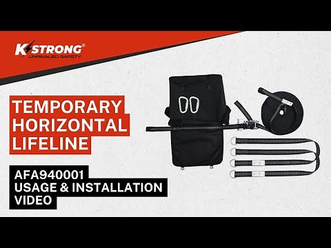 Temporary Horizontal Lifeline System Usage & Installation Video | KStrong Asia