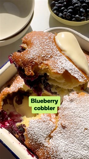 Woolworths on Instagram: "Blueberries are in season, which means it’s cobbler time 🫐✨ Just add Woolworths Essentials Butter Cake Mix and you’ve got yourself the ultimate family dessert. Click the link in the bio for the full recipe."