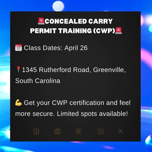  Get Your South Carolina Concealed Carry Permit in Just One Day! $79.99 CCW Training - Legally Carry in 35 States! Take 1 class & get certified! Reserve your seat now!  | Concealed Coalition | Facebook