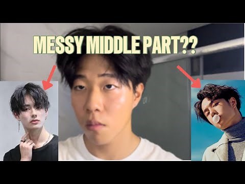 HOW TO STYLE A MESSY MIDDLE PART QUICK TUTORIAL