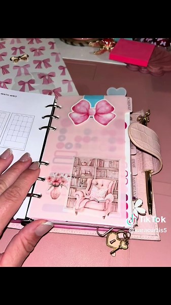 My sweet little planner girl 🎀 #plannertok #plannercommunity #planneraddict