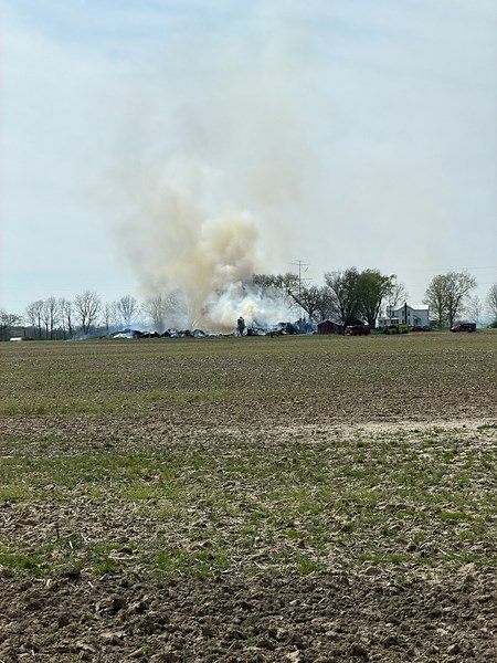 Large barn fire on Little Richmond Road