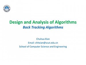 Design and Analysis of Algorithms Back Tracking Algorithms - SlideServe