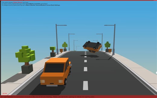 Unity游戏扭曲世界地形场景编辑插件Curved World v2019.1