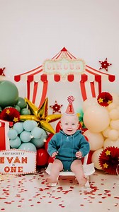 Circus Themed Smash Cake Session for First Birthdays