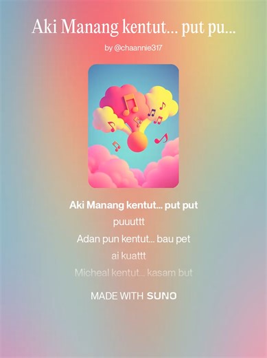 Aki Manang kentut… put put puuuttt 🎺skrip kena bungah ba ruai tiktok digaga kabanku *suno_ai app/ @maat8449 @jayauselemai6 #laguviral #fypシ゚viral🖤tiktok #sarawaktiktok #laguibanviralsarawak #sunosongai