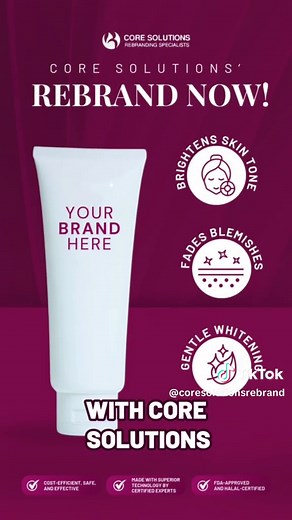 At Core Solutions, we make rebranding seamless and powerful — from product formulation to fresh new packaging, we help you launch (or relaunch) with confidence. 💼💖 Let’s turn your skincare vision into a standout brand. 📩 DM us to get started. #RebrandWithCore #SkincareBusiness #CoreSolutionsPH #RebrandingMadeEasy