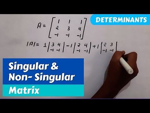 Singular and Non singular matrices | singular matrix | non singular matrix | #matrix | #Epselon