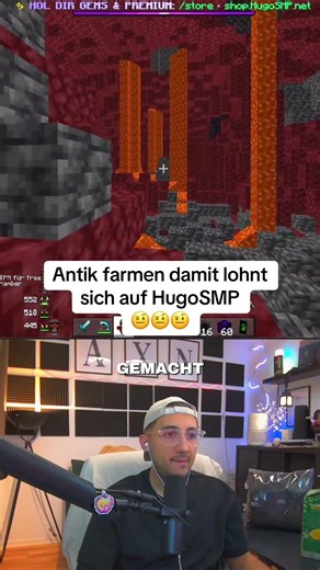 Antiker Schrott farmen im nether auf Hugosmp #hugosmp #shorts