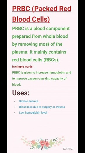 PRBC (Packed Red Blood Cells) Explained: Uses, Benefits, and Preparation Process