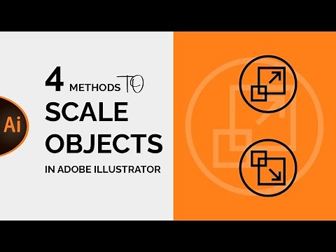 how to SCALE OBJECTS in adobe illustrator (4 Methods) - Beginner tutorial