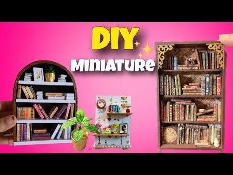 Let’s make a miniature library 🤍|Bussiness ideas 💡|miniaturecraft ✨