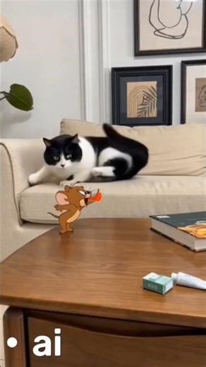 Jerry vs Real Cat 😹 Who Wins This Showdown