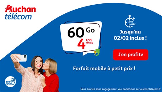 Forfait mobile à moins de 5 € : c'est les derniers jours pour profiter de 60 Go par mois à prix cassé !