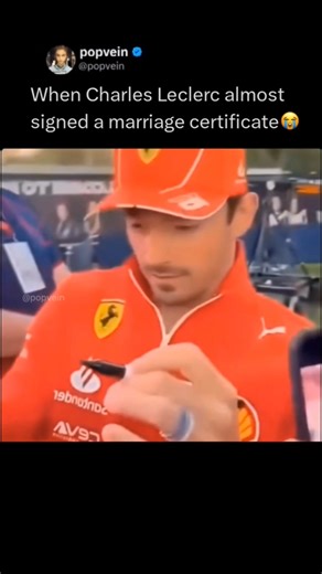 Never forget when Charles Leclerc almost signed a marriage certificate 😭