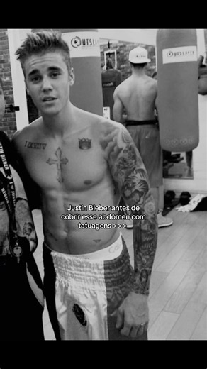 Justin Bieber tattoo abdomen before and after