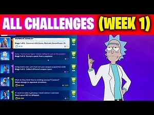 ALL WEEK 1 CHALLENGES FORTNITE SEASON 7 ( legendary and EPIC QUESTS )