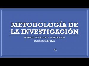 Metodología de la investigación DATOS Y ESTADÍSTICAS