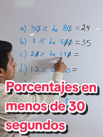Porcentajes en menos de 30 segundos: método rápido con multiplicación