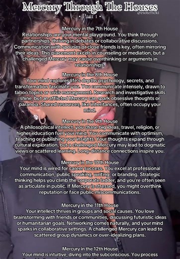 Exploring Mercury Through the Houses of Astrology