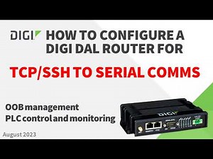 Using TCP/SSH to RS232 Serial on a Digi Accelerated Linux Router