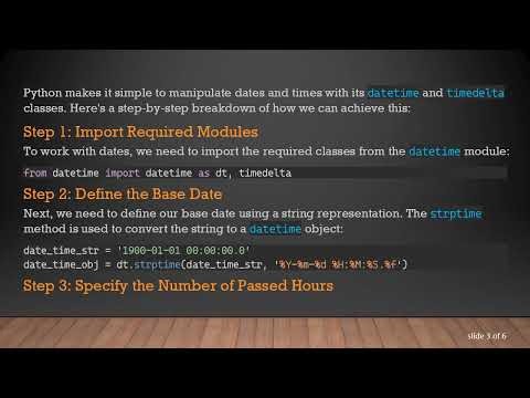 How to Easily Calculate a New Date in Python by Adding Hours to a Base Date