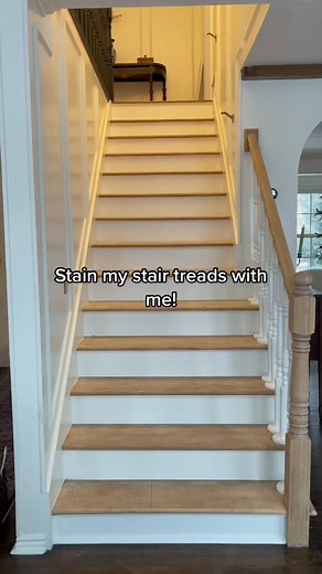 Staining Hardwood Stair Treads | DIY Home Project
