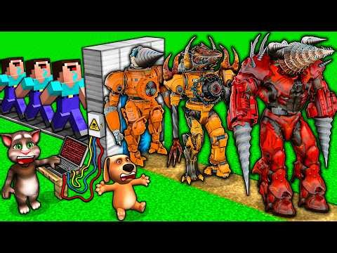 SECRET UPGRADE of DRILL MAN TITAN BOSS vs SKIBIDI TOILET & TV MAN vs TV WOMAN in MINECRAFT animation
