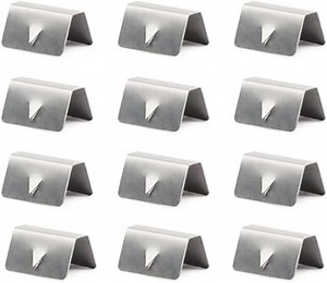 Broco Universal Auto Wind Deflector Clips 12 Stück, Stainless Steel Windshield Rain Guard Mounting Clips for Windabweiser Befestigung