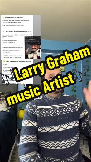 Larry Graham — famous bass musician   JW. Shows you can be creative, but stay clean, pure, and professional. Balance is the key. #LarryGraham #CleanCreator #ProfessionalArt #KeyBoundaryOne #CreativeAndClean