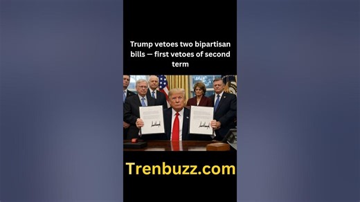 Trump vetoes two bipartition bills#usa#news#usashorts#celebrity#donaldtrump#uk#trenbuzz#medicaid