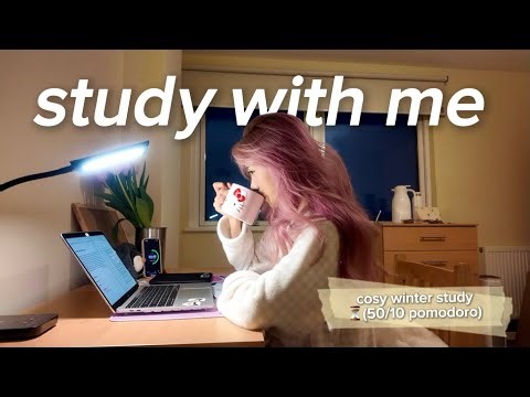3 hr cosy study with me 🍵| 50/10 pomodoro, real noise, chatty & interactive breaks