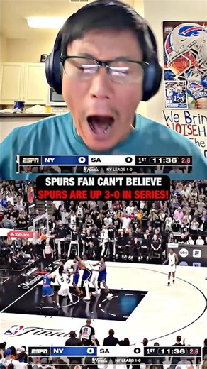Spurs Fan Reacts to Spurs UP 3-0! Knicks Spurs Game 2 NBA FINALS 😱😤 #shorts #nba