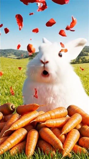Rabbit Magic Show🐇🐰🎉😁#shortsvideo #rabbit #funny #pets #aivideo#viral