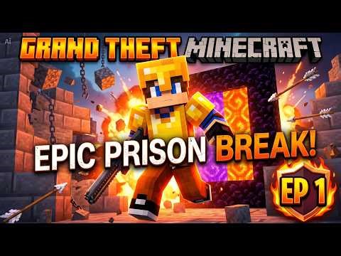 Epic Prison Break in Grand Theft Minecraft! - Ep 1