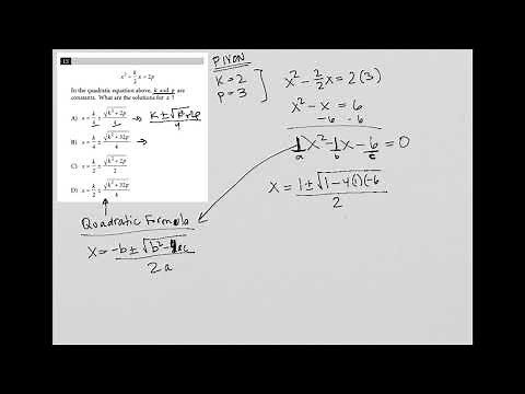 In the quadratic equation above, k and p are constants. What are the solutions for x ?