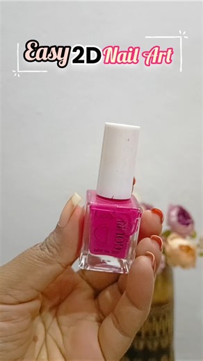 Easiest way to Apply 2D Nail Art💅✨ #2d #nailart #nails #shorts #viral #trending