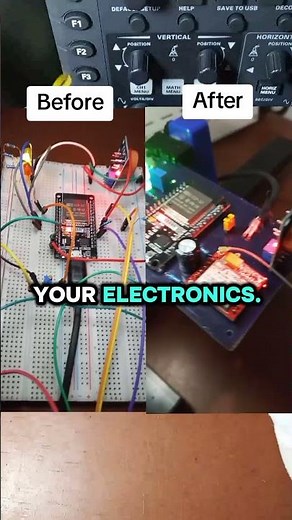 The difference between breadboard and PCB circuits #arduino #arduinoproject #pcbfabrication