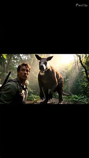 🦘 Face to Face with the Procoptodon! #naturecinematic #aivideo #timetravel #forest #HoangDaMorph