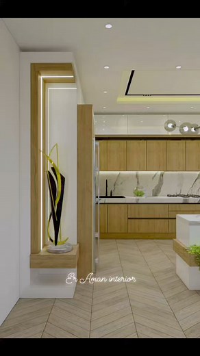 Modular kitchen interior design We are provided 2D and 3D design all india services provided contact number 7237015894 very affordable price 2BHK 15K 3BHK 20K 4BHK 25K including 2D worksheet and 3D rendering images , 3D animation videos most important used materials estimate, | Er Aman Interiors