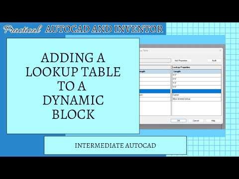 Adding a Lookup Table to a Dynamic Block in AutoCAD
